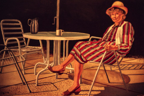 Helga in the Courtyard