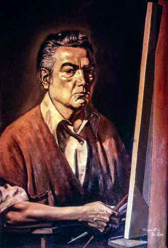 Self-portrait in Rembrandt style